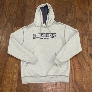 Rare Vintage Hard Rock Cafe Las Vegas Small Hooded Logo Pullover Sweatshirt USA